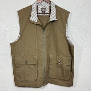 CE Schmidt Ripstop Vest XL Canvas Workwear Utility 100% Cotton Farm Chore Rugged